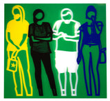 Yellow Black White Blue (from Standing People) - David Benrimon Fine Art Gallery